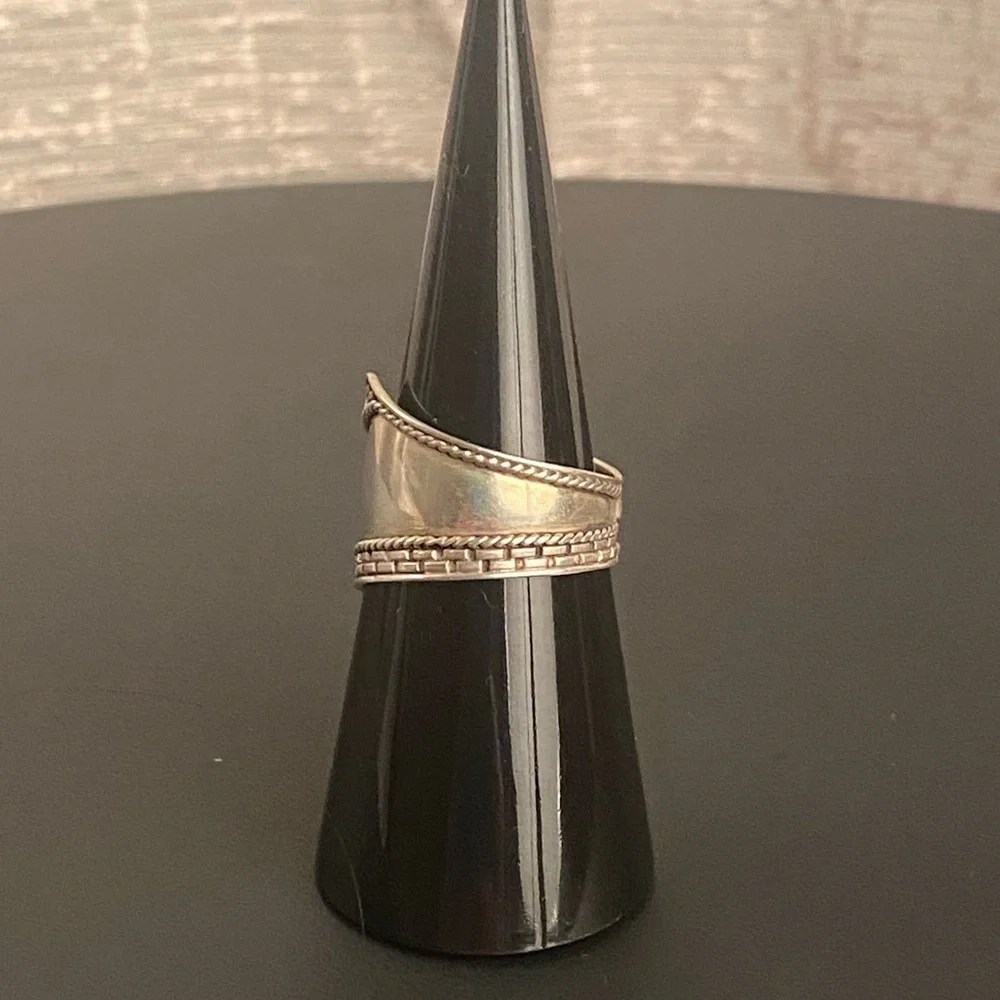 Sterling Silver Vintage Boho Spoon Ring 7 Stamped - Picture 6 of 12